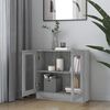 vidaXL Vitrine Cabinet Grey Sonoma Engineered wood, glass Medium