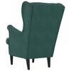 vidaXL Armchair Dark green Velvet, Plywood Standard Armchair Other