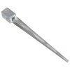 vidaXL Ground Spikes 2 pcs Silver 3.5x3.5x35.4" Galvanised Steel