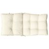 vidaXL Lowback Chair Cushion Set of 2 Cream Oxford fabric 39.4 x 19.7 in