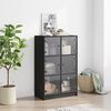 vidaXL Highboard Black Engineered Wood 26.8x14.6x42.9 in Highboard