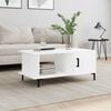 vidaXL Coffee Table White Engineered wood Coffee Table Rectangular
