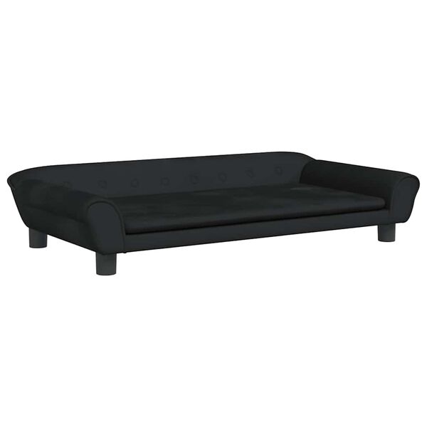 vidaXL Dog Bed Black 100x50 x 8.3 " Velvet