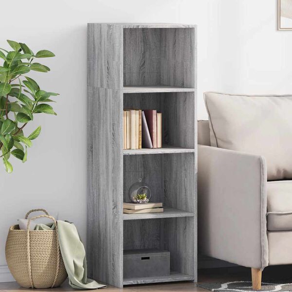 vidaXL Highboard Grey Sonoma Engineered Wood Medium Highboard