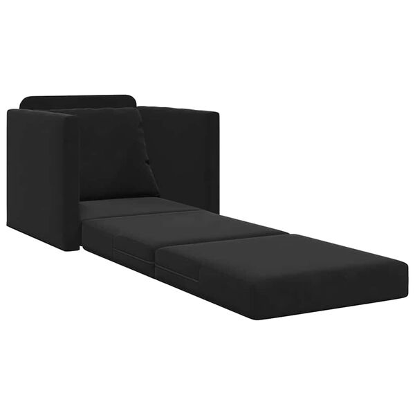 vidaXL Sofa Bed Black 29.13 x 30.31 x 31.89 in Velvet