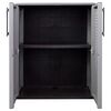 vidaXL Garden Storage Cabinet Gray and Black 26.8"x14.6"x33.1" PP