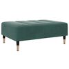 vidaXL Sofa Bed Dark Green Velvet, Wood, Metal Standard