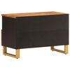 vidaXL TV Cabinet Brown and Black Solid mango wood, MDF, iron