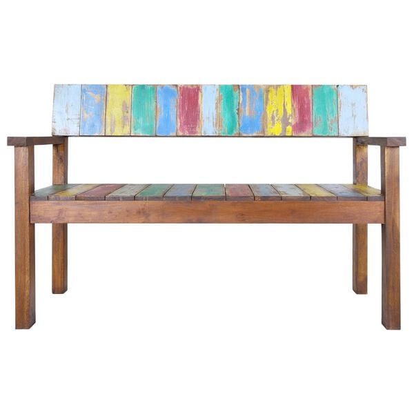 vidaXL Bench Multicolour Solid reclaimed wood (teak, mango, pine, beech)