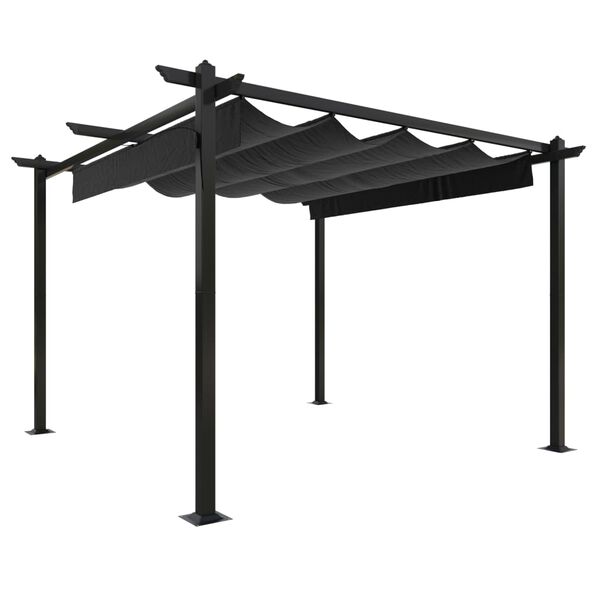vidaXL Garden Gazebo Anthracite Powder-coated steel 9.8x9.8 ft