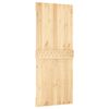 vidaXL Sliding Door with Hardware Set 33.5x82.7" Solid Wood Pine