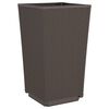 vidaXL Garden Planter Set of 2 Brown Polypropylene 12.8 x 12.8 x 22.4 in