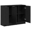 vidaXL Sideboard Black Oak 35.63 x 11.81 x 27.56 in Engineered Wood