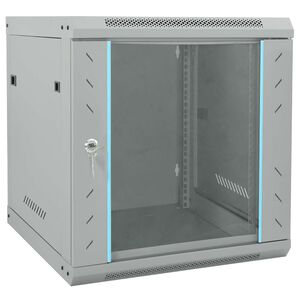vidaXL Network Cabinet Grey 20.87 x 23.62 x 23.62 in Steel