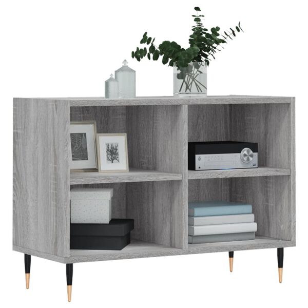 vidaXL TV Cabinet Grey Sonoma Engineered wood, Iron