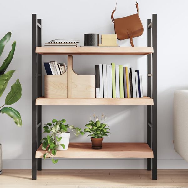 vidaXL Wall Shelf Medium brown Solid oak wood (untreated) Medium Durable