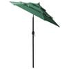 vidaXL Parasol Green Polyester, powder-coated aluminum Large Tiltable