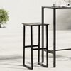 vidaXL Bar Stool Set of 4 Black Powder-coated steel Medium Footrest