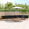 vidaXL Patio Pallet Sofa Set Set of 6 Black Solid Acacia wood Large