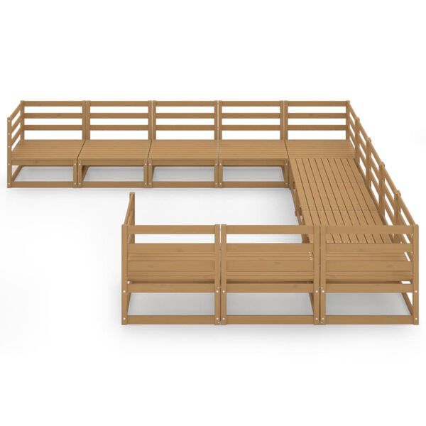 vidaXL Garden Lounge Set Honey brown Solid pinewood Large Modular