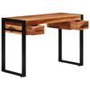 vidaXL Desk Brown Solid Acacia wood, Powder-coated steel Medium Desk