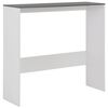 vidaXL Bar Table White with Grey Tabletop Engineered wood Bar Height
