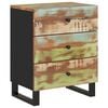 vidaXL Bedside Cabinet Multicolor Reclaimed wood, engineered wood, metal
