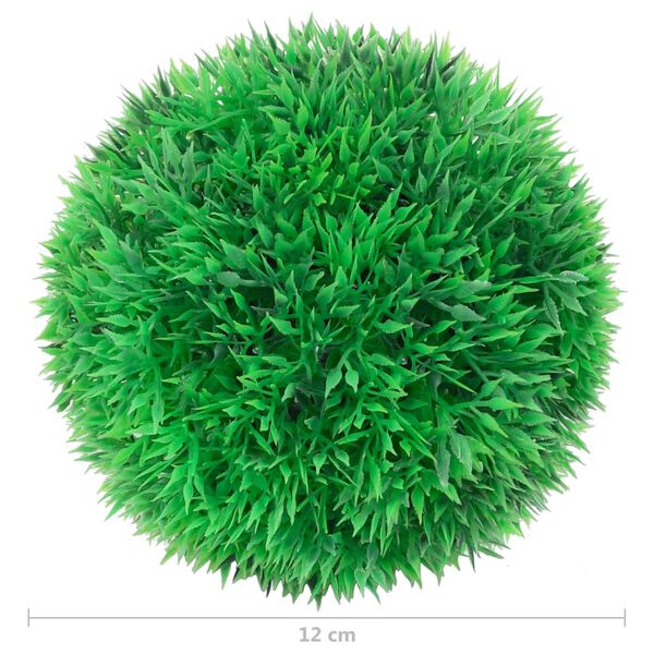 vidaXL Green Artificial Boxwood Ball Polyethylene 4.7 in diameter