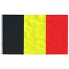 vidaXL Belgium Flag Silver, Multicolor Aluminum, 100% Polyester Large