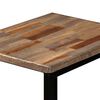 vidaXL Coffee Table Set of 3 Natural Wood, Black Reclaimed Teak, Steel