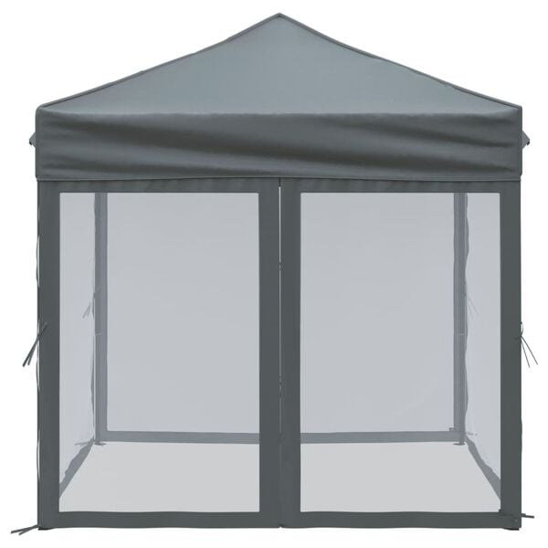 vidaXL Party Tent Anthracite 210D oxford fabric 6.6 x 6.6 ft Foldable