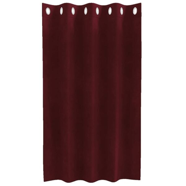 vidaXL Curtains with Curtains 2 pcs Wine red 55.12 x 55.12 in Velvet