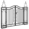 vidaXL Garden Gate Black 47.6"x3.1"x39.4" Wrought Iron