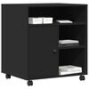 vidaXL Printer Stand with Wheels Black 23.6"x19.7"x26.4"