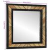 vidaXL Mirror Black and Brown 50 x 2 x 50 cm Solid Wood Acacia