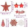 vidaXL Christmas Bauble Set Red, White Plastic Various Decorative Inlays