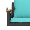 vidaXL Patio Swing Bench Black and Blue