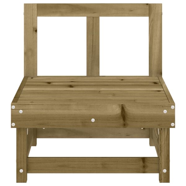 vidaXL Garden Middle Sofa Natural wood Pine wood Medium Modular