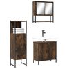 vidaXL Bathroom Furniture Set Smoked Oak Engineered Wood Standard