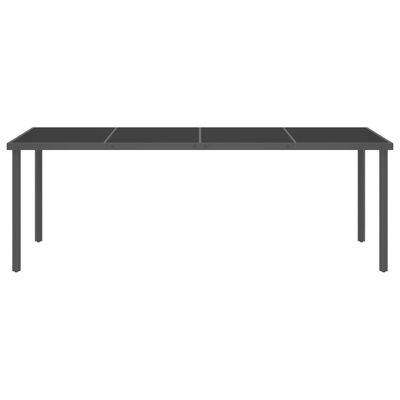 vidaXL Patio Dining Table Anthracite 86.6"x35.4"x29.5" Steel and Glass