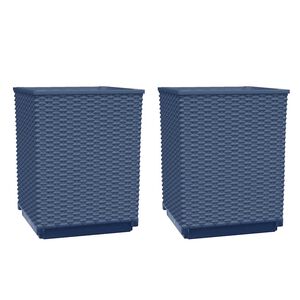 vidaXL Planter Set of 2 Blue Grey Polypropylene Medium