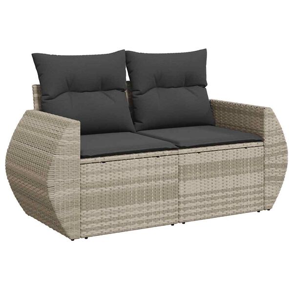 vidaXL Garden Sofa Set Light Grey