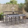 vidaXL Garden Bar Set Grey, Black