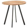 vidaXL Dining Table Natural wood, Black Solid Acacia wood, Iron Medium