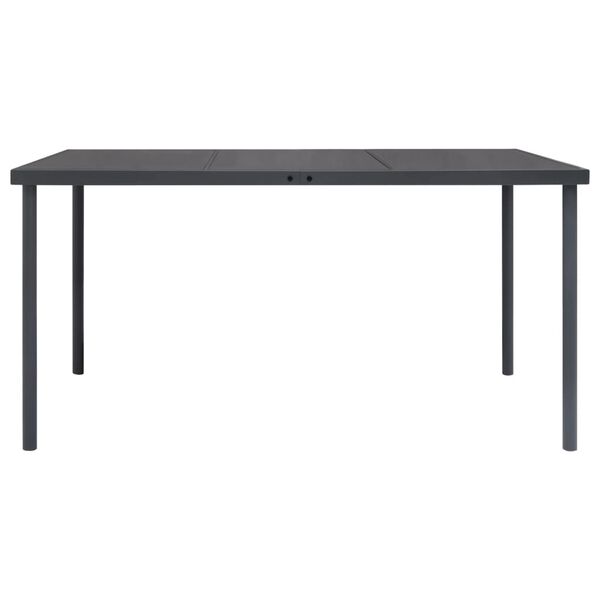 vidaXL Outdoor Dining Set Anthracite Powder-coated steel Medium Durable