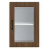vidaXL Kitchen Wall Cabinet Brown oak Engineered wood, glass Medium
