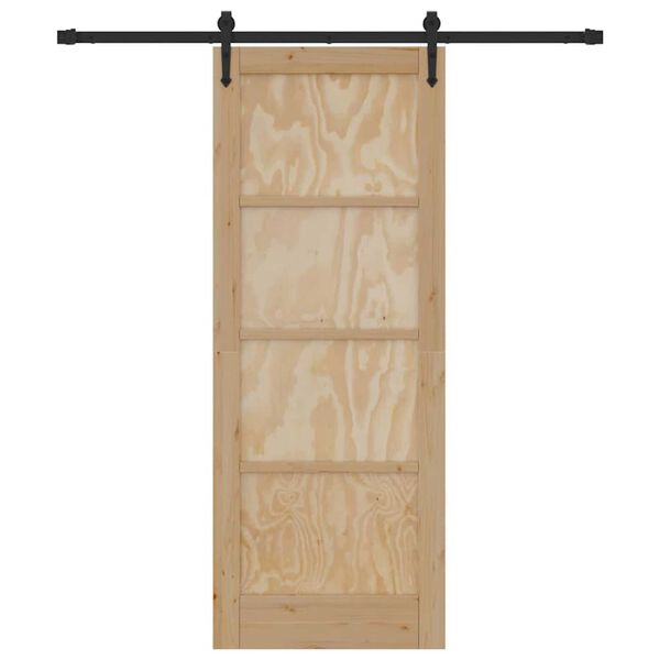 vidaXL Sliding Door ORKDAL Brown 30.71 x 79.53 in Solid Pine Wood