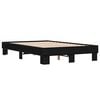 vidaXL Bed Frame Black Engineered wood, metal, plywood Double Durable