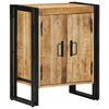 vidaXL Shoe Cabinet with Shelf Black 30 x 30 x 40 cm Solid Mango wood