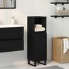 vidaXL Bathroom Cabinet with Shelf Black Oak 11.81 x 11.81 x 39.37 in